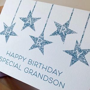 Petit-fils de carte d'anniversaire, carte d'anniversaire de petit-fils, petit-fils spécial, carte de petit-fils personnalisée, carte souvenir, anniversaire de fils, anniversaire de neveu