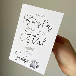 Vatertagskarte von der Katze, Katzenpapa Karte, Vatertagskarte, von der Katzenkarte, bester Katzenpapa, alles Gute zum Vatertag von der Katze, liebe die Katze