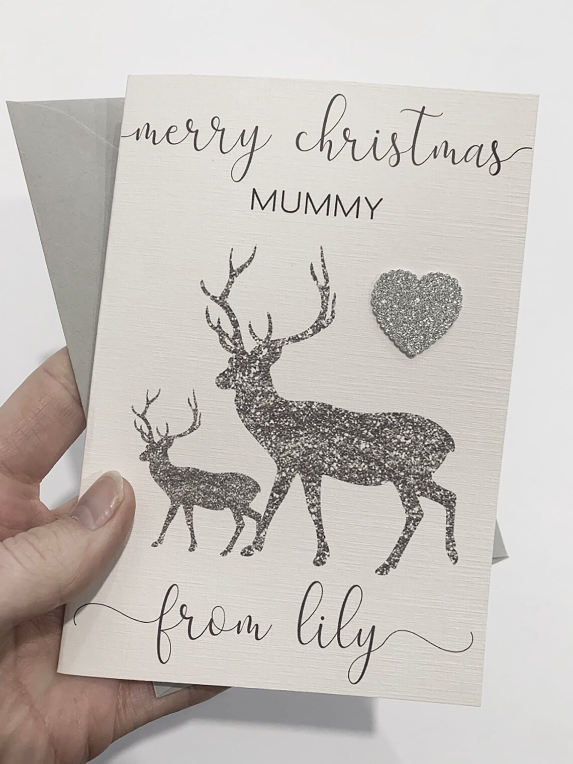Christmas card for mum Mum christmas card from the kids | Etsy