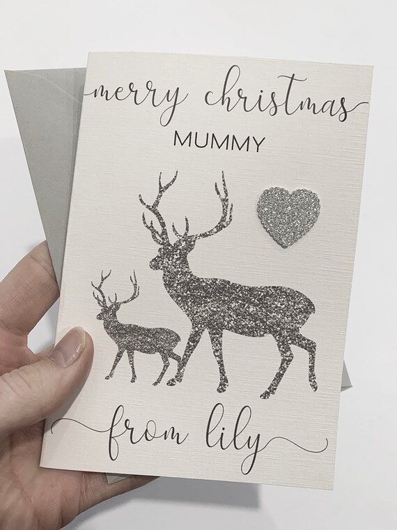 Christmas card for mum Mum christmas card from the kids | Etsy