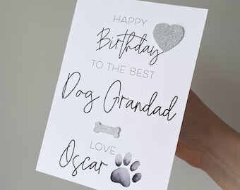 Carte de joyeux anniversaire de chien, carte de grand-père de chien, carte du chien, meilleur grand-père de chien, anniversaire de grand-père de chien, joyeux anniversaire humain