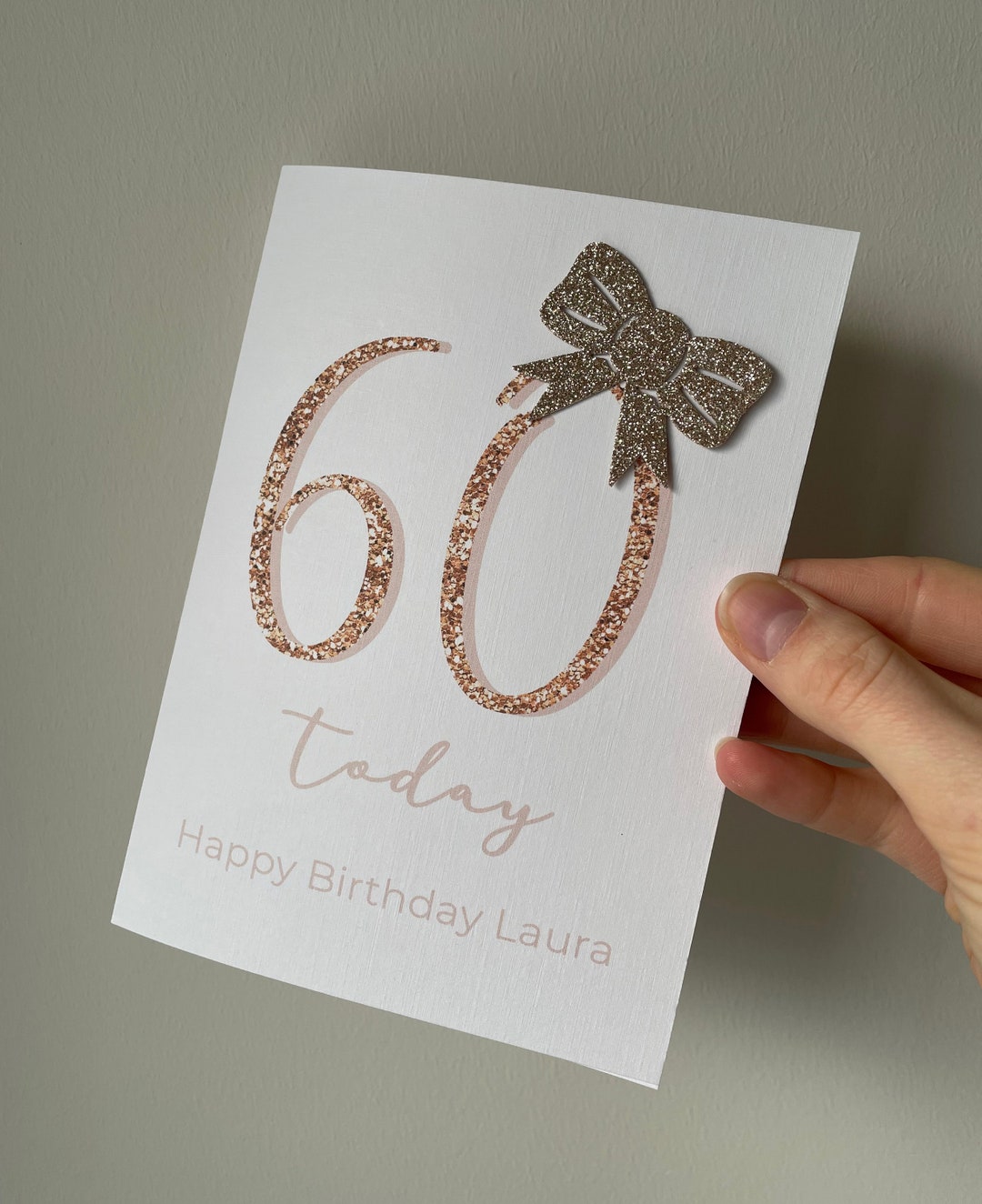 60th Birthday Card, 60th Birthday Card for Her, Personalised 60th ...