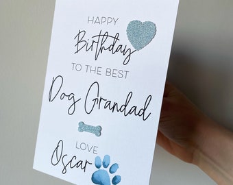 Carte de joyeux anniversaire de chien, carte de grand-père de chien, carte du chien, meilleur grand-père de chien, anniversaire de grand-père de chien, joyeux anniversaire humain