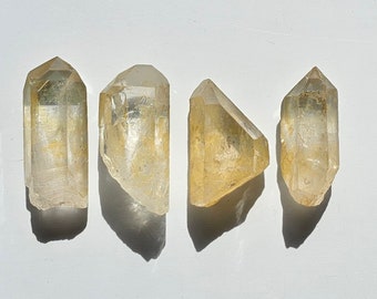 Golden Lemurian Quartz Point: Brazilian Iron Coated Crystal (YOUR CHOICE)