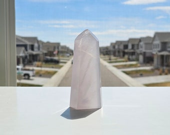 Lavender Fluorite Tower: Polished Pastel Crystal from Brazil (274 grams)