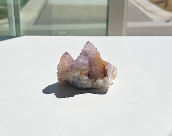 Spirit Amethyst Quartz Cluster: Lavender Fairy Crystal (133 grams)