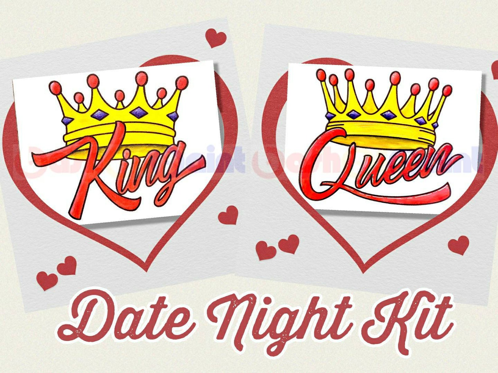 Couples Date Night Box Painting Kit Predrawn Canvas Adult Art Etsy