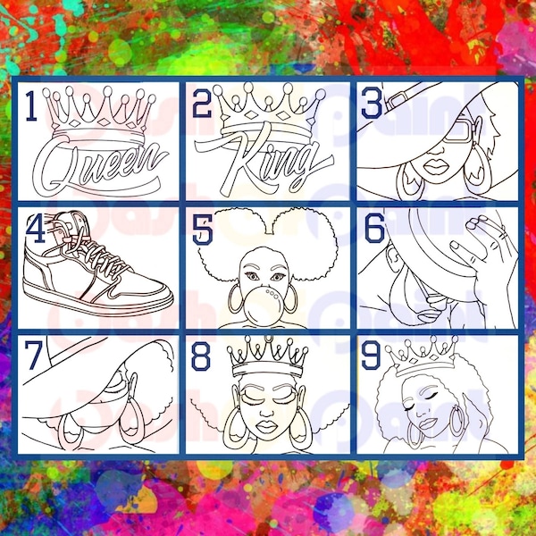 Pre Drawn Canvas Bulk Etsy