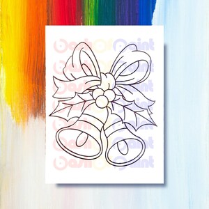 Christmas Tree Predrawn Canvas Outline Sketch, DIY Sip Paint Party