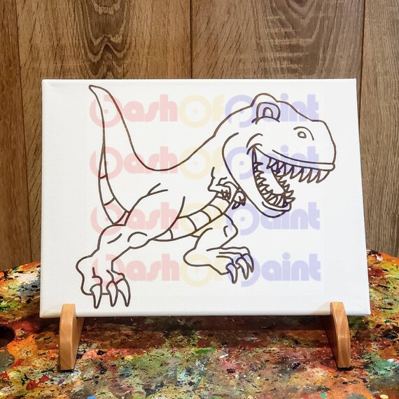 Boys And Girls Toddler Cute Dinosaur Painting Print - Temu
