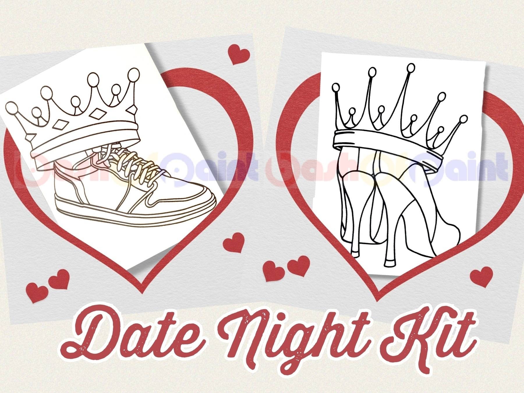 Couples Pack: Date Night Heels & Shoes DIY Paint Kits - Paint Parties