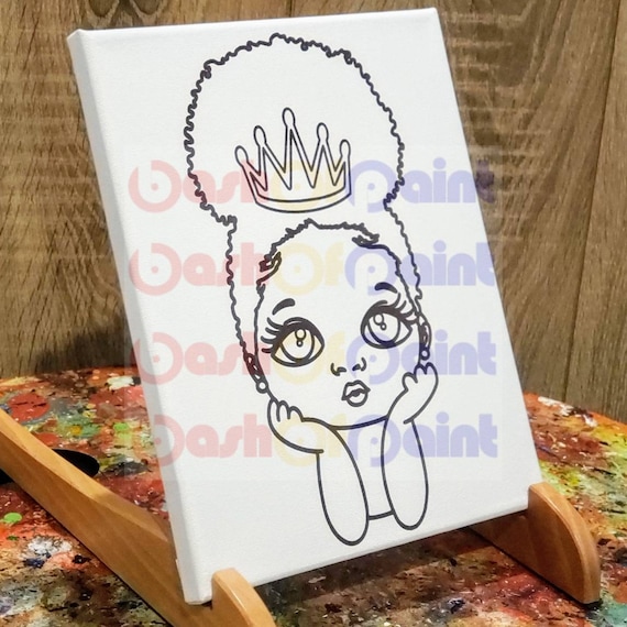 Princess Pre Drawn Canvas for Painting for Kids -  Australia