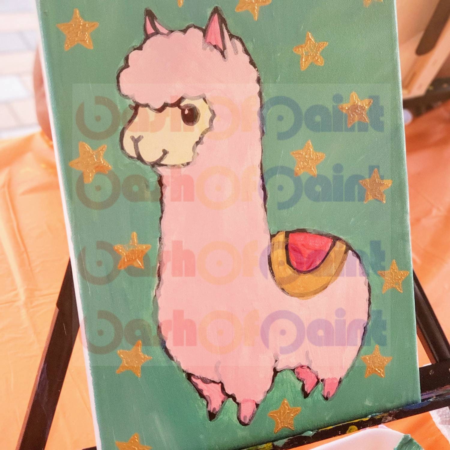 Baby Llama Predrawn Canvas Outlined Sketch Presketched Diy Etsy Baby Llama Predrawn Canvas Outlined Sketch Presketched Diy Etsy