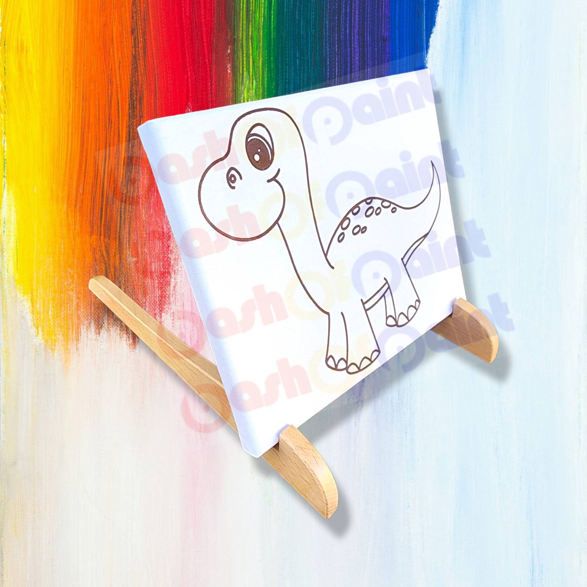 thumbnail image 2 of MotiMind 24 Sets Pre-Drawn Dinosaur Canvas Painting Kit - 4x4 Inch Watercolor Panels With Paints & Brushes For Kids & Adults 2 of 13