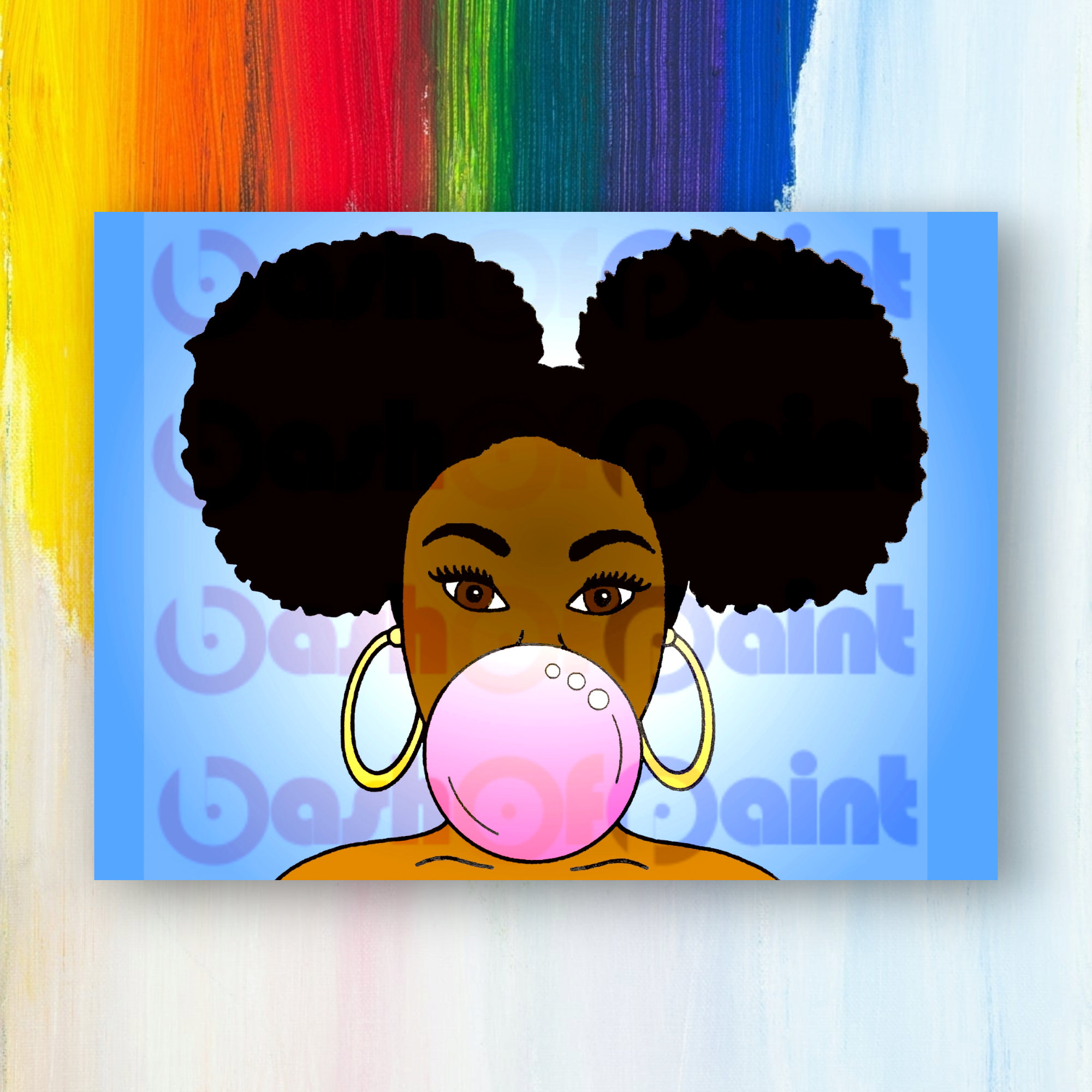 Predrawn Canvas Outlined Sketch for DIY Sip Paint Party Bubble Girl Pre Sketched Drawing and Art Painting Kit Adult Women Craft Gift Idea Etsy UK