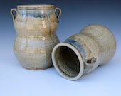 Woodfired Celadon Handled Vessels