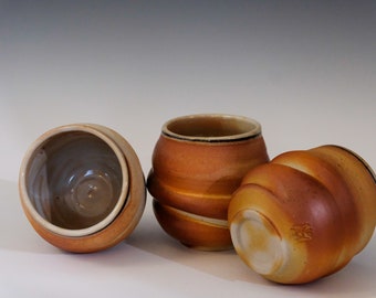Swirled Pottery Handless Tumbler