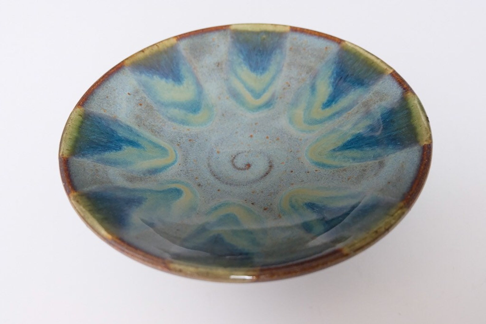 Blue Green Dinnerware Set Etsy