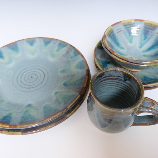 Green Dinnerware Etsy
