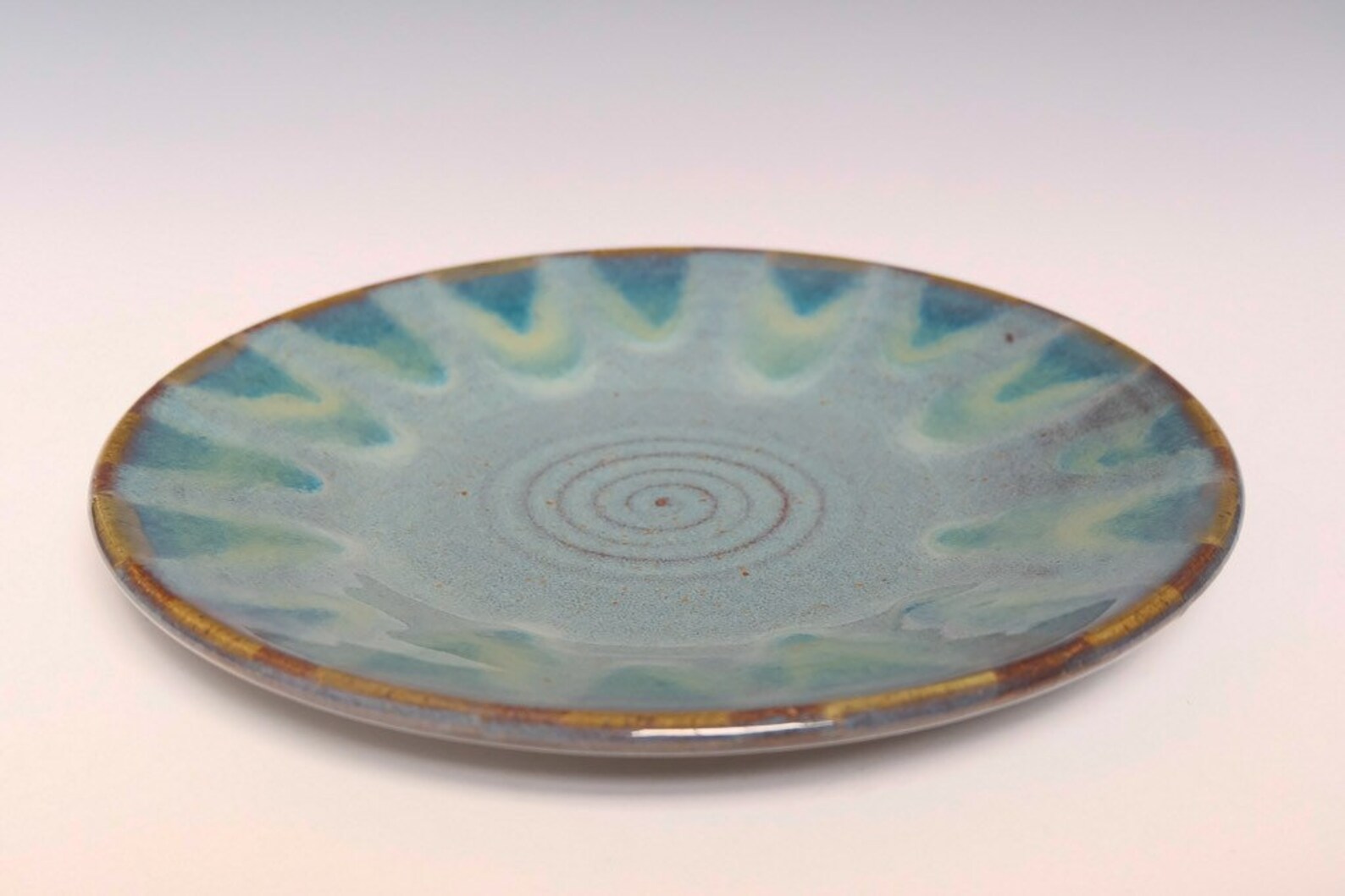 Blue Green Dinnerware Set Etsy