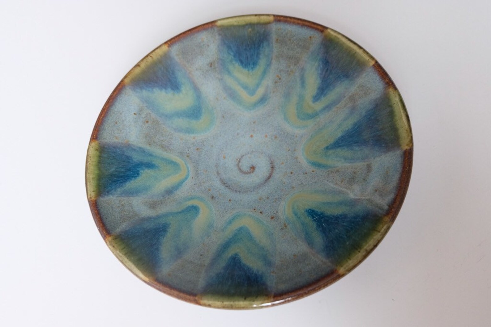 Blue Green Dinnerware Set Etsy