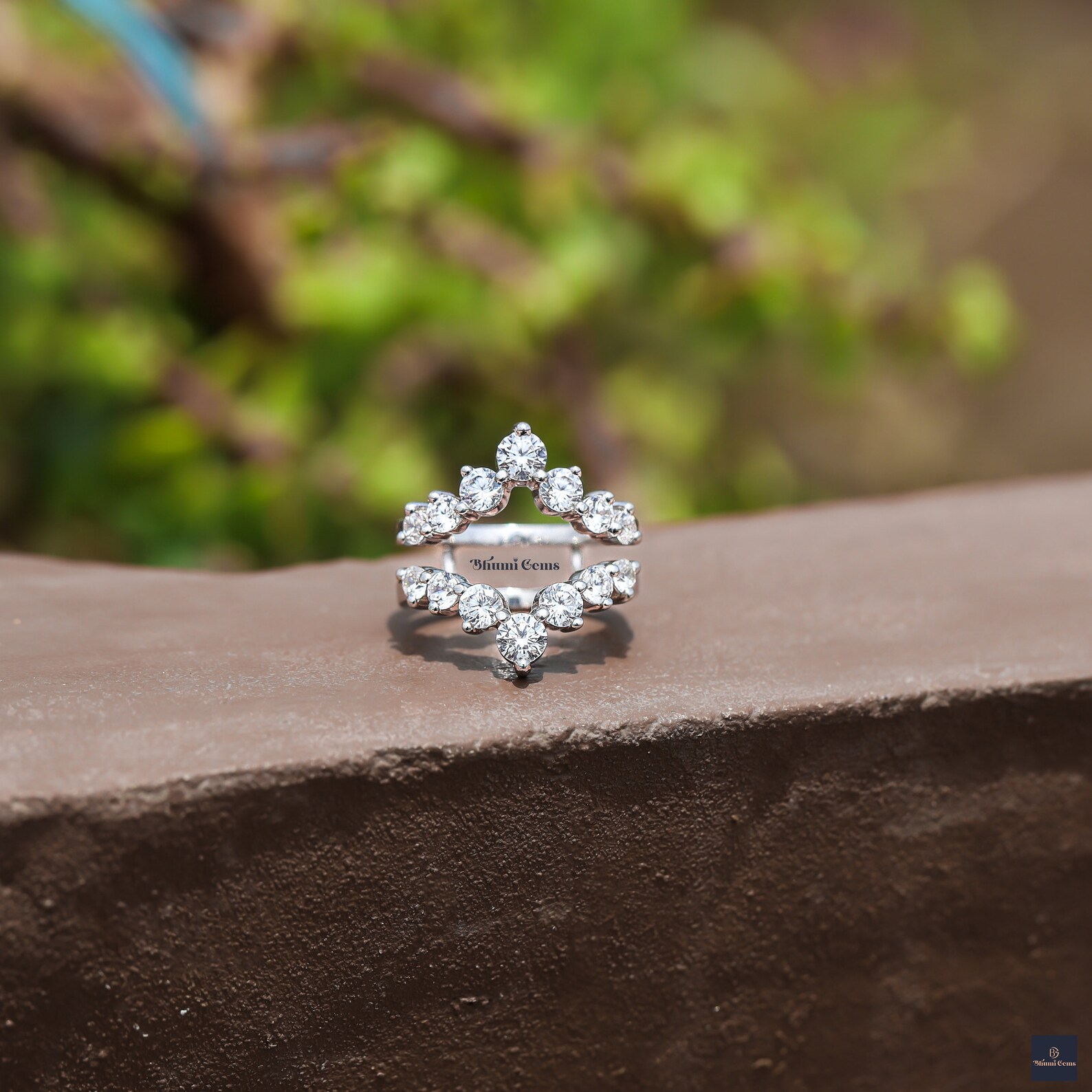 1.30 TCW Round Cut Colorless Moissanite Matching Guard for Any - Etsy