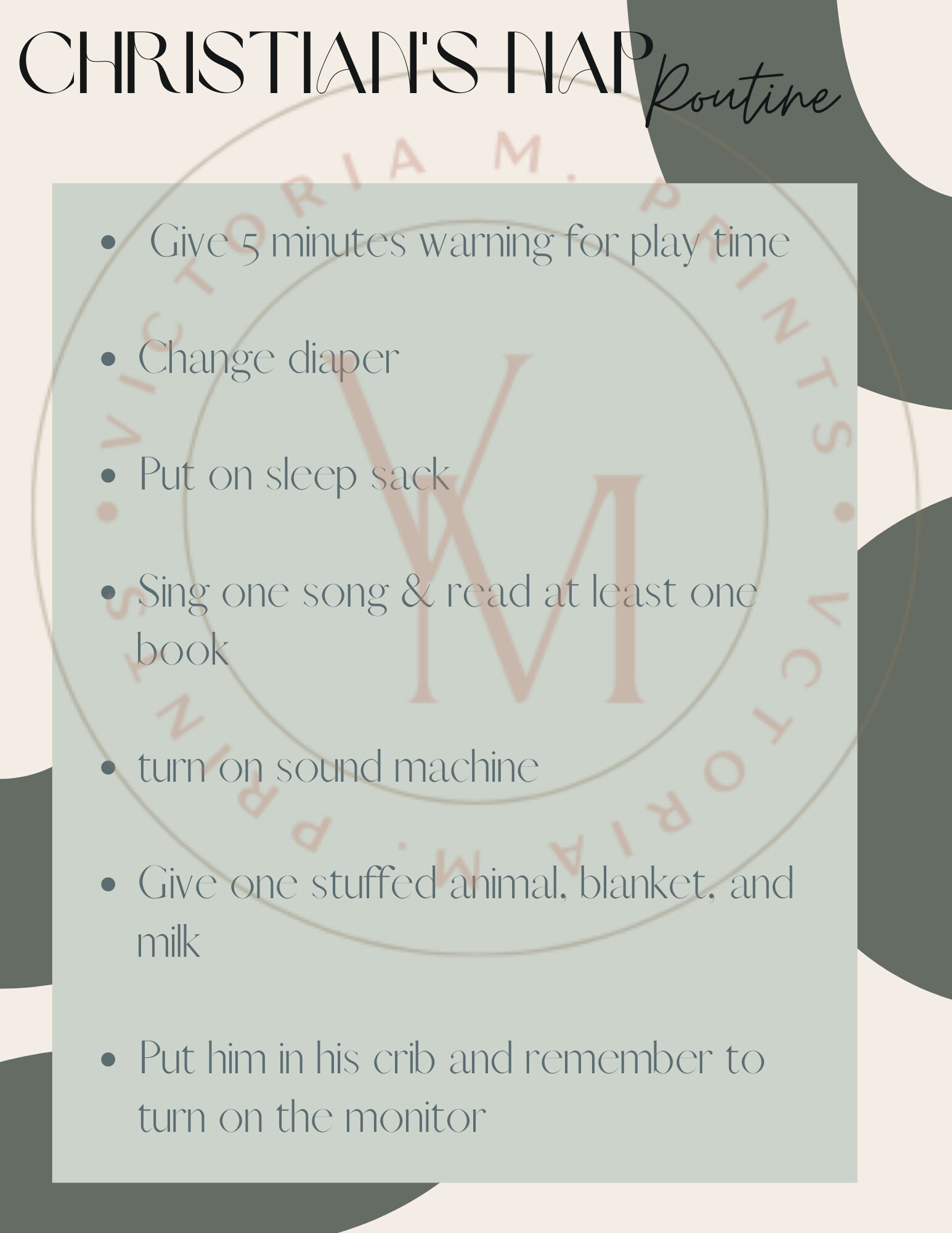Canva Template: Baby Schedule, Nap Routine, Bedtime Routine - Etsy