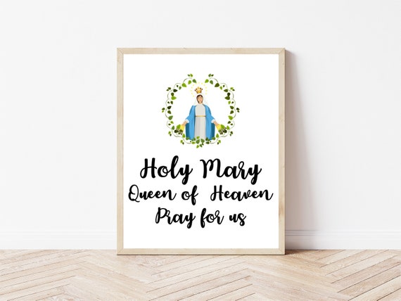 Saint Marie Cadeau De La Reine Du Ciel Imprimable Citation Etsy