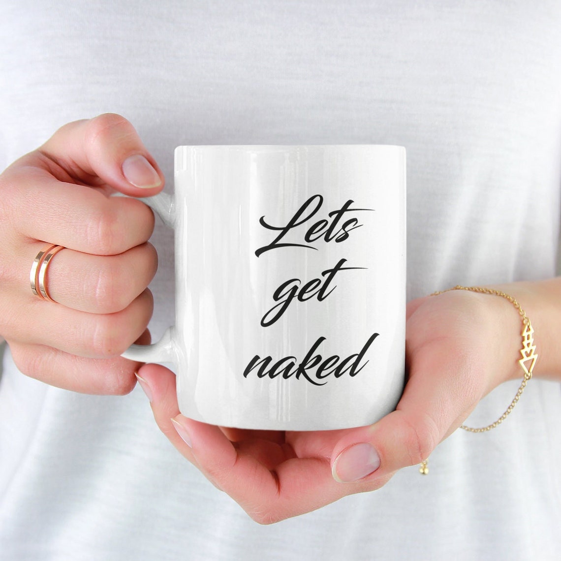 Naked Lets Get Naked Mug Nudist Coffee Mug Naturist Gift Ceramic Mug