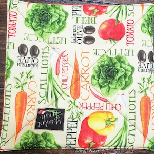 Pot Holder/ Hot Pad - garden veggies