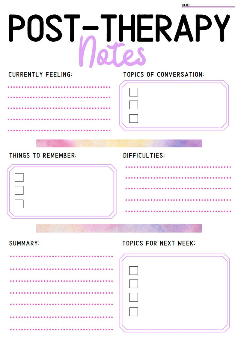 Printable Anxiety Worksheet Journal That Will Inspire Post Therapy 