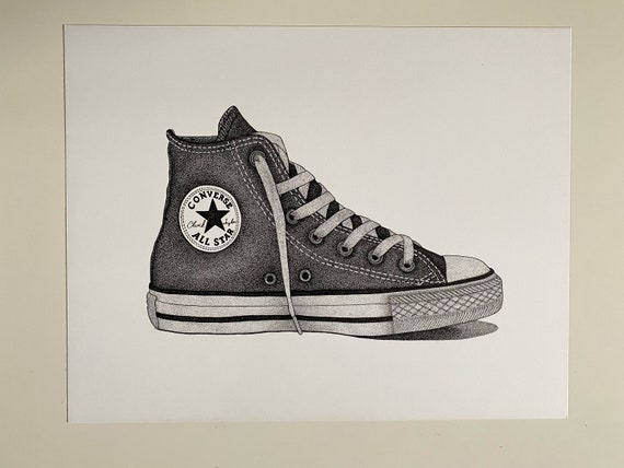Converse Sneaker: Original Pen and Ink Drawing // Converse - Etsy