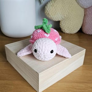 Crochet Strawberry Turtle Pattern: Amigurumi Plushie DIY (PDF Pattern) image 2