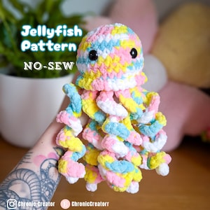 No-Sew Jellyfish Crochet Pattern PDF | Easy Amigurumi Sea Creature Plush | Beginner-Friendly Ocean Animal Toy for Gifts & Markets