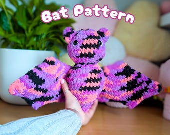 Gehaakt amigurumi-vleermuispatroon: spookachtig halloweendecor (pdf-patroon)