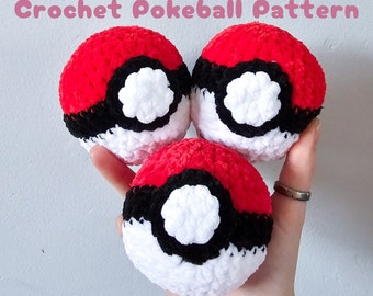 Awesome Crochet Pokeball Pattern - Gotta Make Em All - Simple and Easy Crochet Pattern - Pokémon Pokeball Amigurumi Pattern
