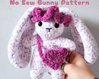 Super Cute No Sew Bunny With Accessories Pattern - Fun Crochet Pattern - Make Your Own Easter Bunny - Adorable Amigurumi Pattern - DIY Bunny