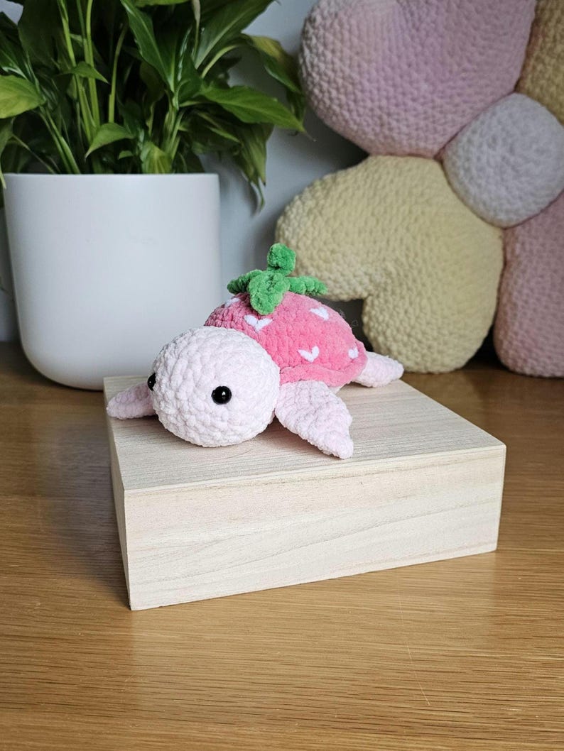 Crochet Strawberry Turtle Pattern: Amigurumi Plushie DIY (PDF Pattern) image 3