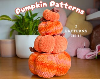 Gehaakt pompoenpatroon: halloweendecor, 4 maten (pdf-patroon)