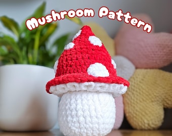 Patroon gehaakt paddenstoelornament | Cottagecore paddenstoeldecor (pdf-patroon)