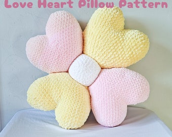 The Cutest Crochet Pillow Pattern - Make Your Own Love Heart Pillow - Crochet Home Decor