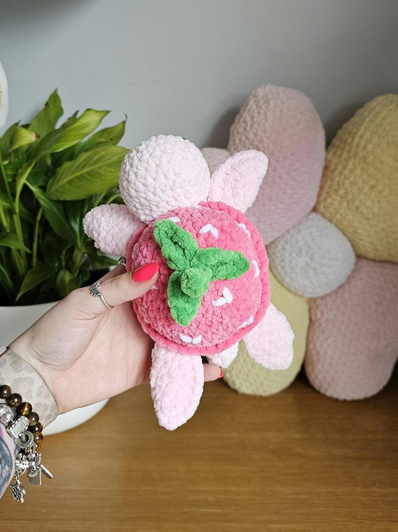 Crochet Strawberry Turtle Pattern: Amigurumi Plushie DIY (PDF Pattern) image 5