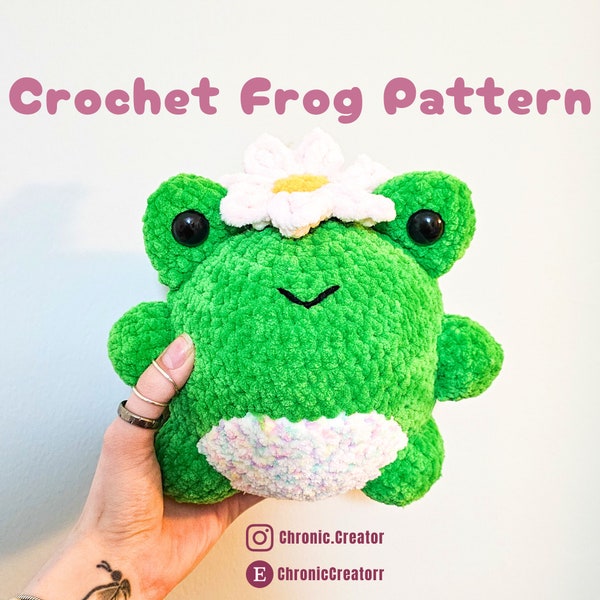 Make Your Own Cute Amigurumi Frog - Easy Crochet Pattern - Perfect for Beginners - Step by Step Amigurumi Pattern - DIY Amigurumi Project