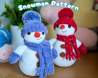 Amigurumi Snowman Crochet Pattern: Easy Festive Christmas (PDF Pattern)