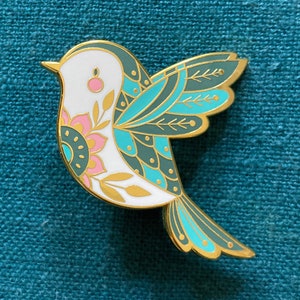 Enamel Pin, Cute Lapel Pin, Hard Enamel, "little bird" Kawaii Brooch