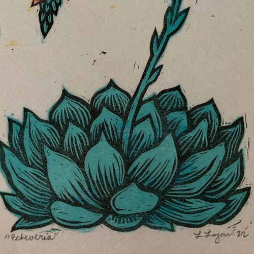 Garlic Original Handcarved Linocut Print Etsy