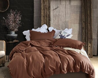 Brown Duvet Cover Etsy