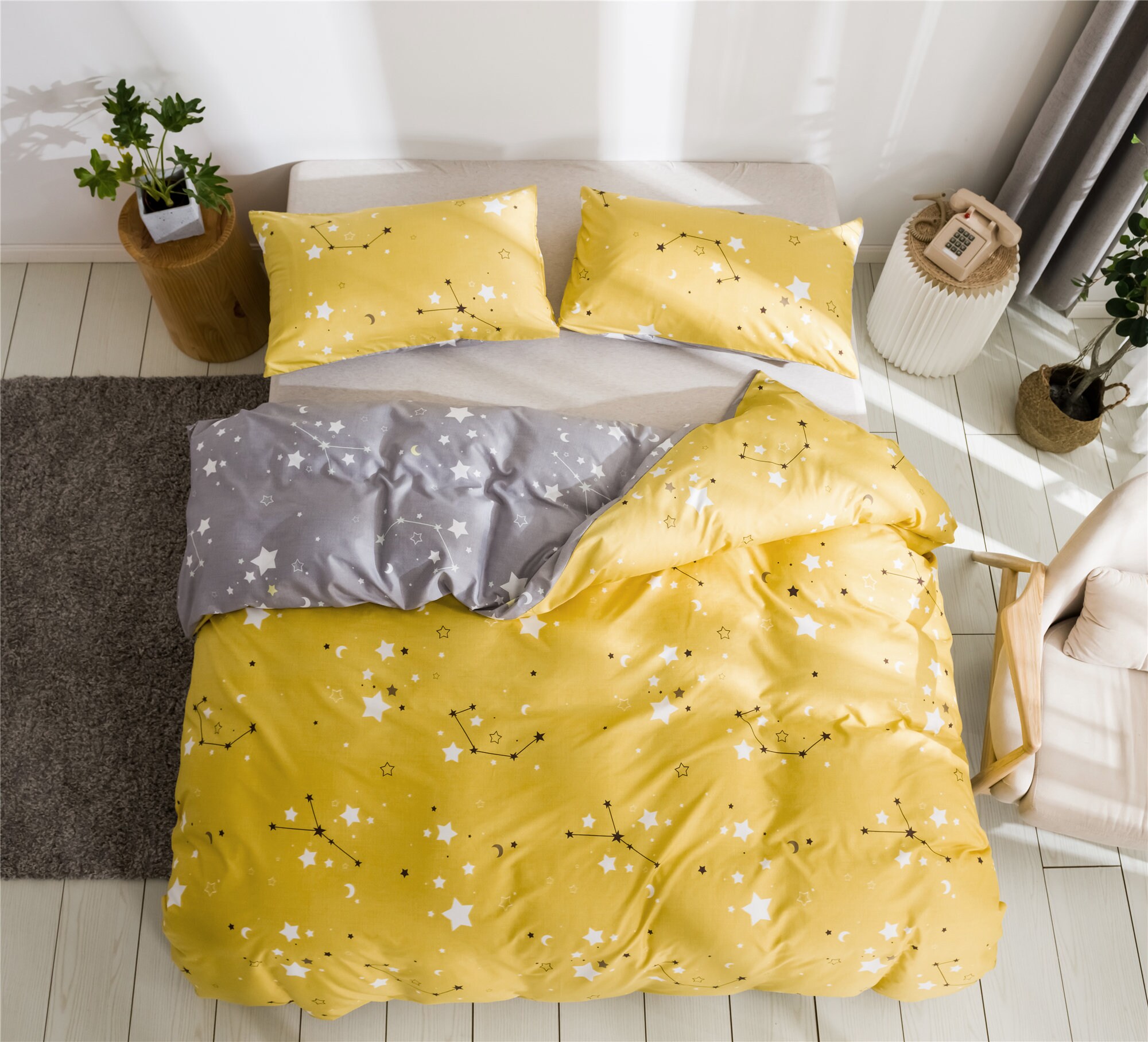 Constellation Star Printing Duvet Cover 