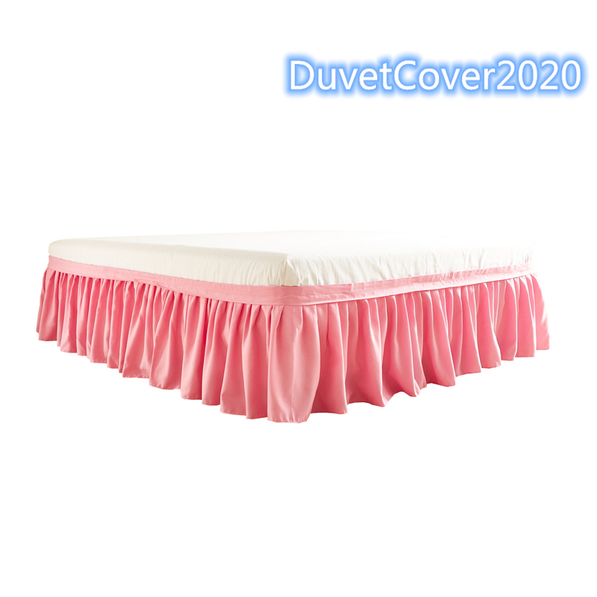 Pink Bed Skirt King Twin Queen Solid Color Luxurious Bed Skirt Etsy