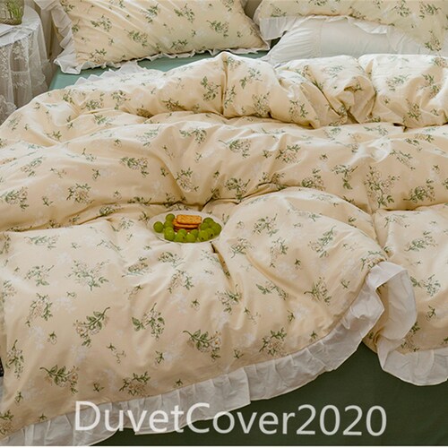 Vintage 100 Cotton Floral Duvet Cover Full/queen Duvet Covers Etsy